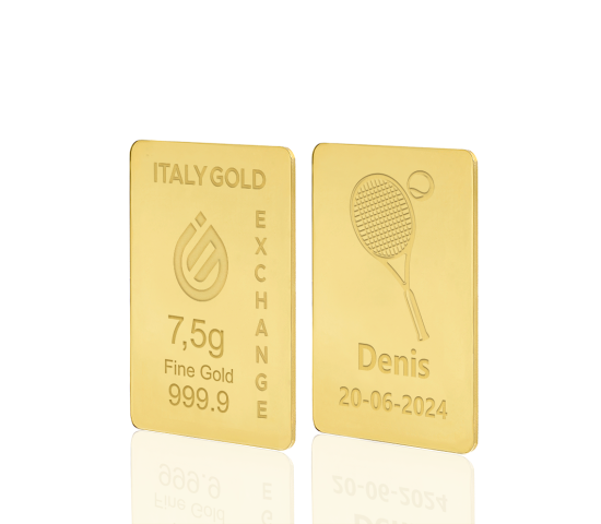 Lingotto Oro 24Kt da 7,5 gr.  sport tennis IGE GOLD