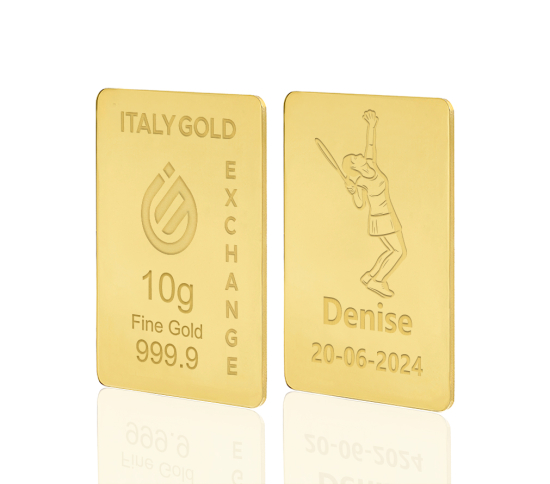 Lingotto Oro 24Kt da 10 gr.  sport tennis IGE GOLD