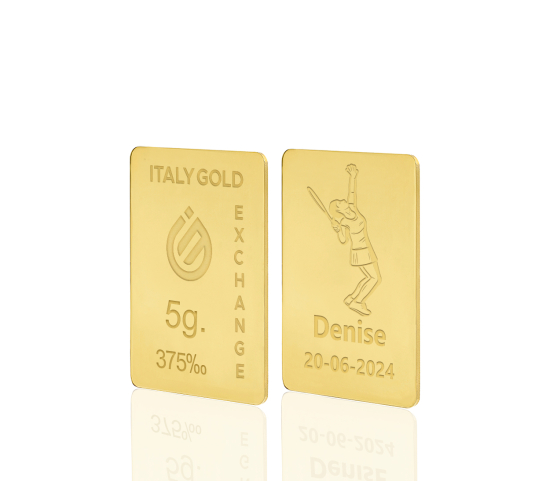 Gold ingot gift sport tennis- 9Kt - 5gr IGE GOLD