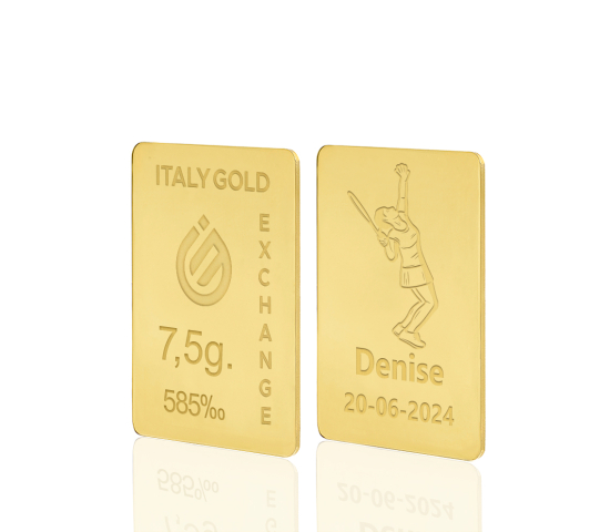 Lingotto Oro 14Kt da 7,5 gr.  sport tennis IGE GOLD