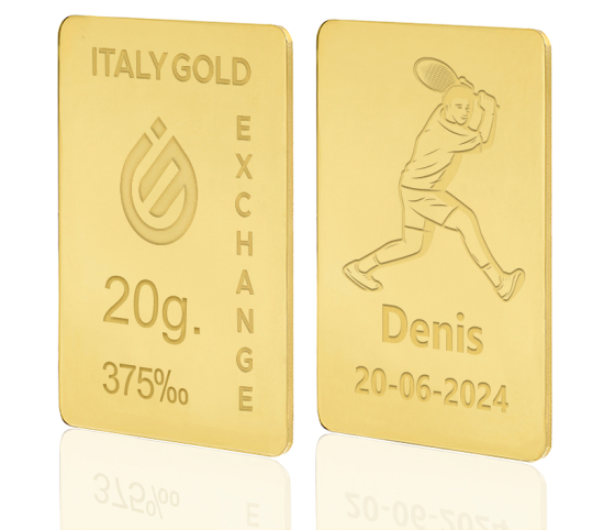 Lingot Or sport tennis 9 ct de 20 g. IGE GOLD