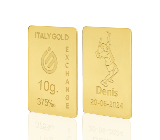 Gold ingot gift sport tennis - 9Kt - 10gr IGE GOLD