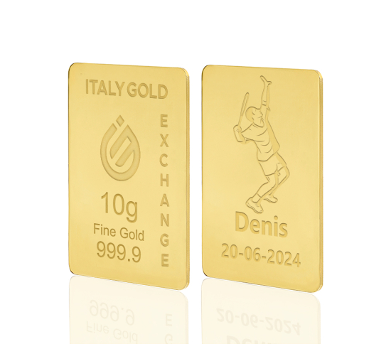 Lingotto Oro 24Kt da 10 gr.  sport tennis IGE GOLD