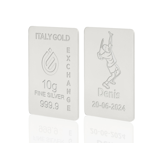 Lingotto Argento Puro 10 gr. sport tennis IGE GOLD
