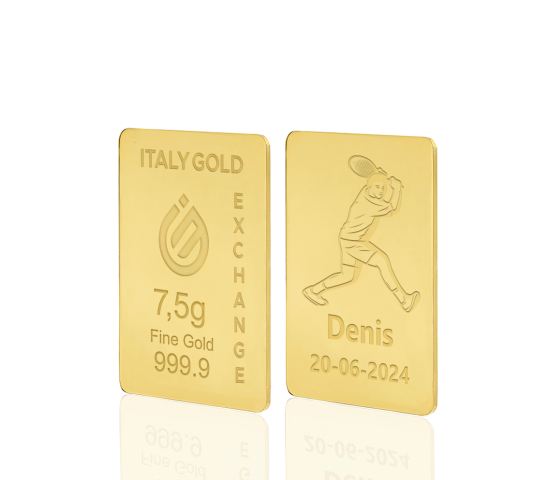 Lingotto Oro 24Kt da 7,5 gr.  sport tennis IGE GOLD