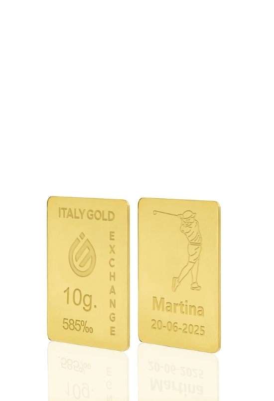 Sztabka złota sport  golf 14Kt 10 gr IGE GOLD