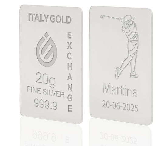 Reines Sport Silberbarren aus 20 g IGE GOLD