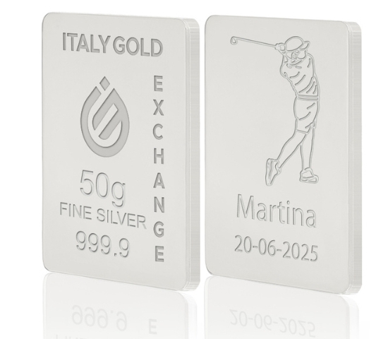 Reines Sport Silberbarren aus 50 g IGE GOLD