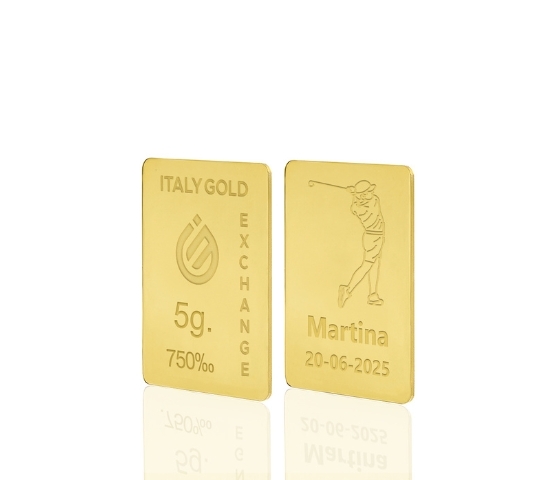 18 Karat Sport Golf Goldbarren aus 5 g IGE GOLD