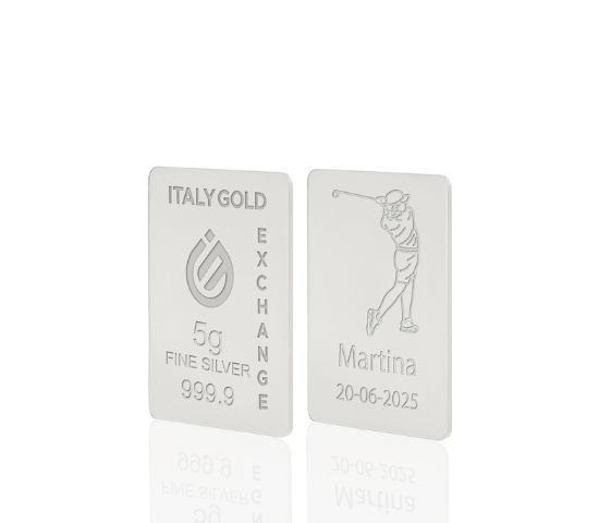 Reines Sport Silberbarren aus 5 g IGE GOLD