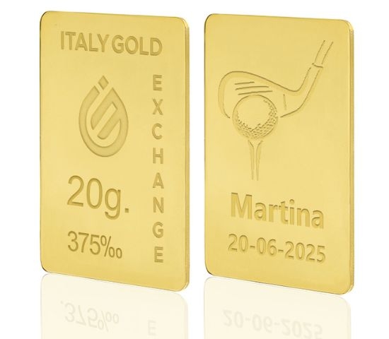 Lingote de Oro deporte golf 9 Kt de 20 g. IGE GOLD