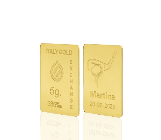 Lingote de Oro deporte golf 14 Kt de 5 g. IGE GOLD