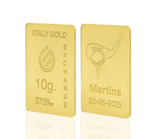 Lingote de Oro deporte golf 9 Kt de 10g. IGE GOLD