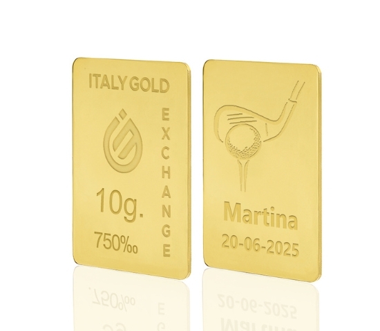 Lingote de oro de 18 quilates de 10 g. IGE GOLD