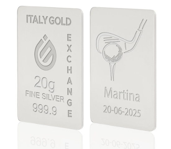 Reines Sport Silberbarren aus 20 g IGE GOLD