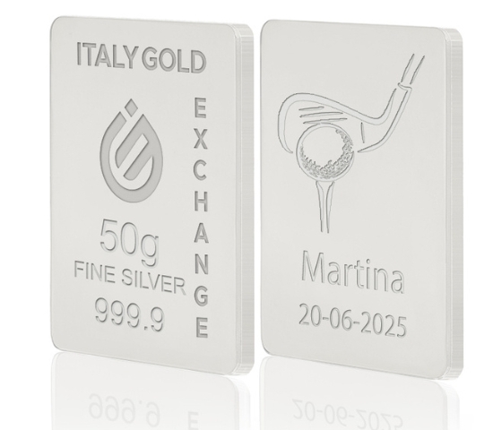 Reines Sport Silberbarren aus 50 g IGE GOLD