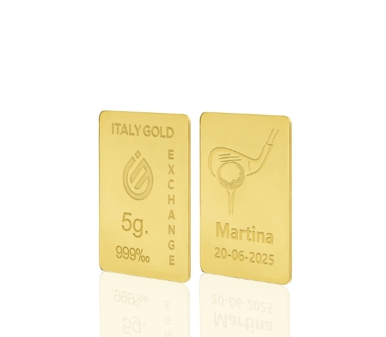 24 Karat Sport Golf Goldbarren aus 5 g IGE GOLD