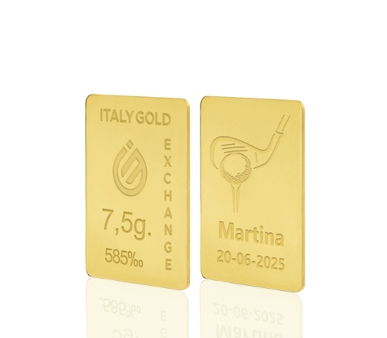 Lingote de Oro deporte golf 14 Kt de 7,5 gr. IGE GOLD