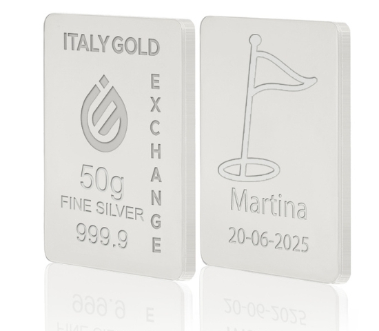 Reines Sport Silberbarren aus 50 g IGE GOLD