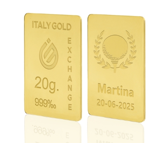 Gold ingot gift sport golf - 24Kt - 20gr IGE GOLD