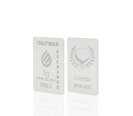 Reines Sport Silberbarren aus 5 g IGE GOLD
