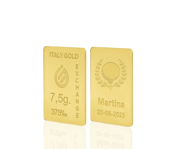 9 Karat Sport Golf Goldbarren aus 7,5 g IGE GOLD