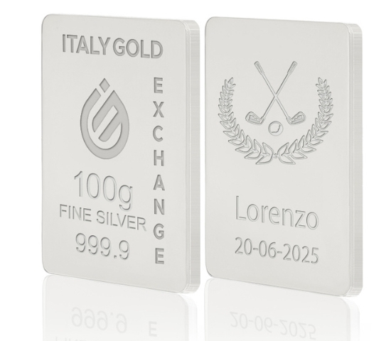 Reines Sport Silberbarren aus 100 g IGE GOLD