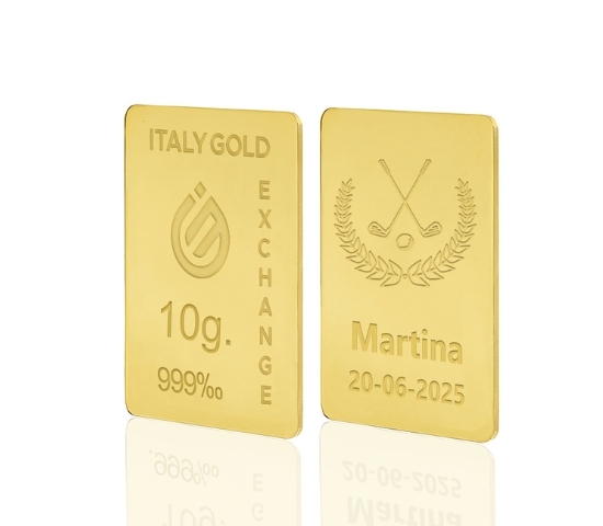 Lingote de Oro deporte golf 24 Kt de 10g. IGE GOLD