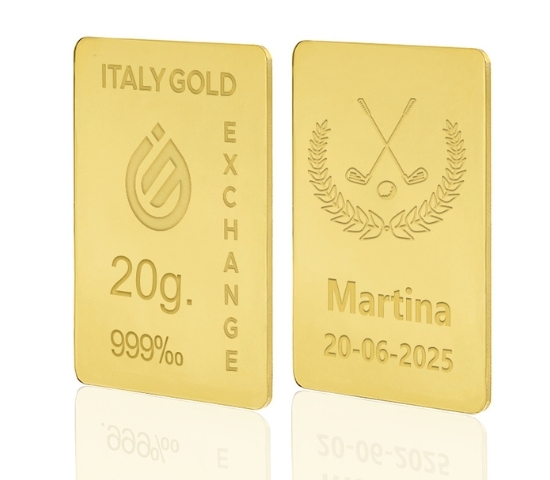 24 Karat Sport Golf Goldbarren aus 20 g IGE GOLD