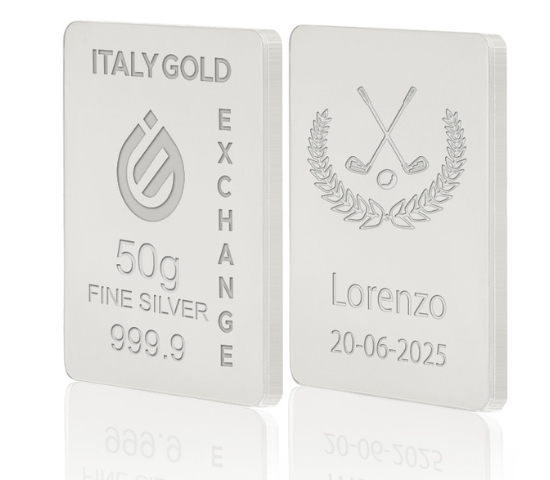 Reines Sport Silberbarren aus 50 g IGE GOLD