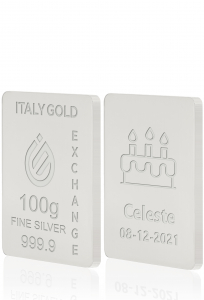 Silver ingot 100gr - Birthday - Gift Idea Birthday - IGE Gold