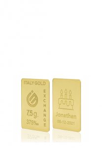 Lingot Or 9 ct de 7,5 g. pour Anniversaire - Idée cadeau Anniversaire - IGE Gold