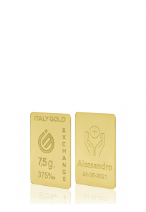 Lingotto Oro 9Kt da 7,5 gr. per Comunione  - Idea Regalo Eventi Celebrativi - IGE Gold