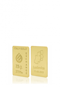 Lingot Or 9 ct de 7,5 g. signe du zodiaque Gémeaux   - Idée cadeau Signes du Zodiaque - IGE Gold