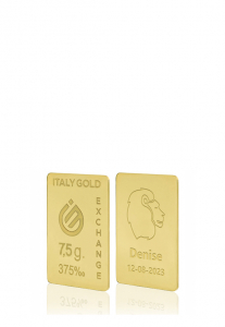 Lingot Or 9 ct de 7,5 g. signe du zodiaque Lion  - Idée cadeau Signes du Zodiaque - IGE Gold