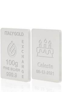 Reines Gerburtstaggeschenk Silberbarren aus 100 g - Geschenk-Ideen Feierlichen Veranstaltungen - IGE Gold