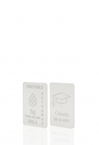 Lingot Argent Pur 5 g. pour Diplôme  - Idée cadeau Événements de célébration - IGE Gold