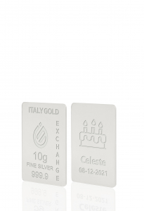 Reines Gerburtstaggeschenk Silberbarren aus 10 g - Geschenk-Ideen Feierlichen Veranstaltungen - IGE Gold