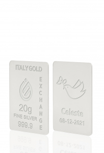 Lingote de Plata Pura 20 gr. para confirmación - idea de regalo Eventos de celebración - IGE Gold