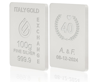 Sztabka Czyste Srebro 100 gr. w prezencie na Rocznice ślubu - Pomysł na prezent Sztabki na Specjalne Okazje - IGE Gold