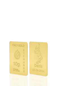 Gold ingot gift sport tennis- 9Kt - 20gr - Gift Idea Sport - IGE Gold