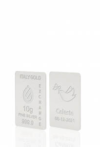 Lingote de Plata Pura 10 gr. para la confirmación - idea de regalo Eventos de celebración - IGE Gold