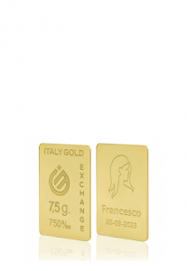 Lingotto Oro 18Kt da 7,5 gr. segno zodiacale Vergine  - Idea Regalo Segni Zodiacali - IGE Gold