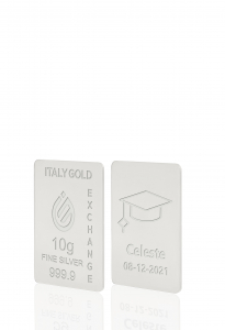 Lingot Argent Pur 10 g. pour Diplôme  - Idée cadeau Diplôme - IGE Gold