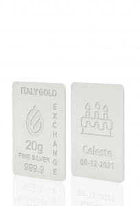 Silver ingot 20gr - Birthday - Gift Idea Birthday - IGE Gold