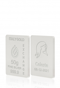 Lingote de Plata Pura 50 gr. signo zodiacal virgo - idea de regalo Signos del zodiaco - IGE Gold