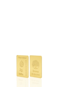 Sztabka Złota Drzewo szczęścia 14Kt 2gr - Pomysł na prezent Przynoszące Szczęście  - IGE Gold