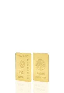 Sztabka Złota Drzewo szczęścia 14Kt 5gr - Pomysł na prezent Przynoszące Szczęście  - IGE Gold