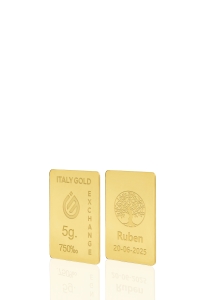 Sztabka Złota Drzewo szczęścia 18Kt 5gr - Pomysł na prezent Przynoszące Szczęście  - IGE Gold