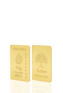 Lingot Or 24 ct de 10 g. Arbre porte-bonheur - Idée cadeau Porte-bonheur - IGE Gold